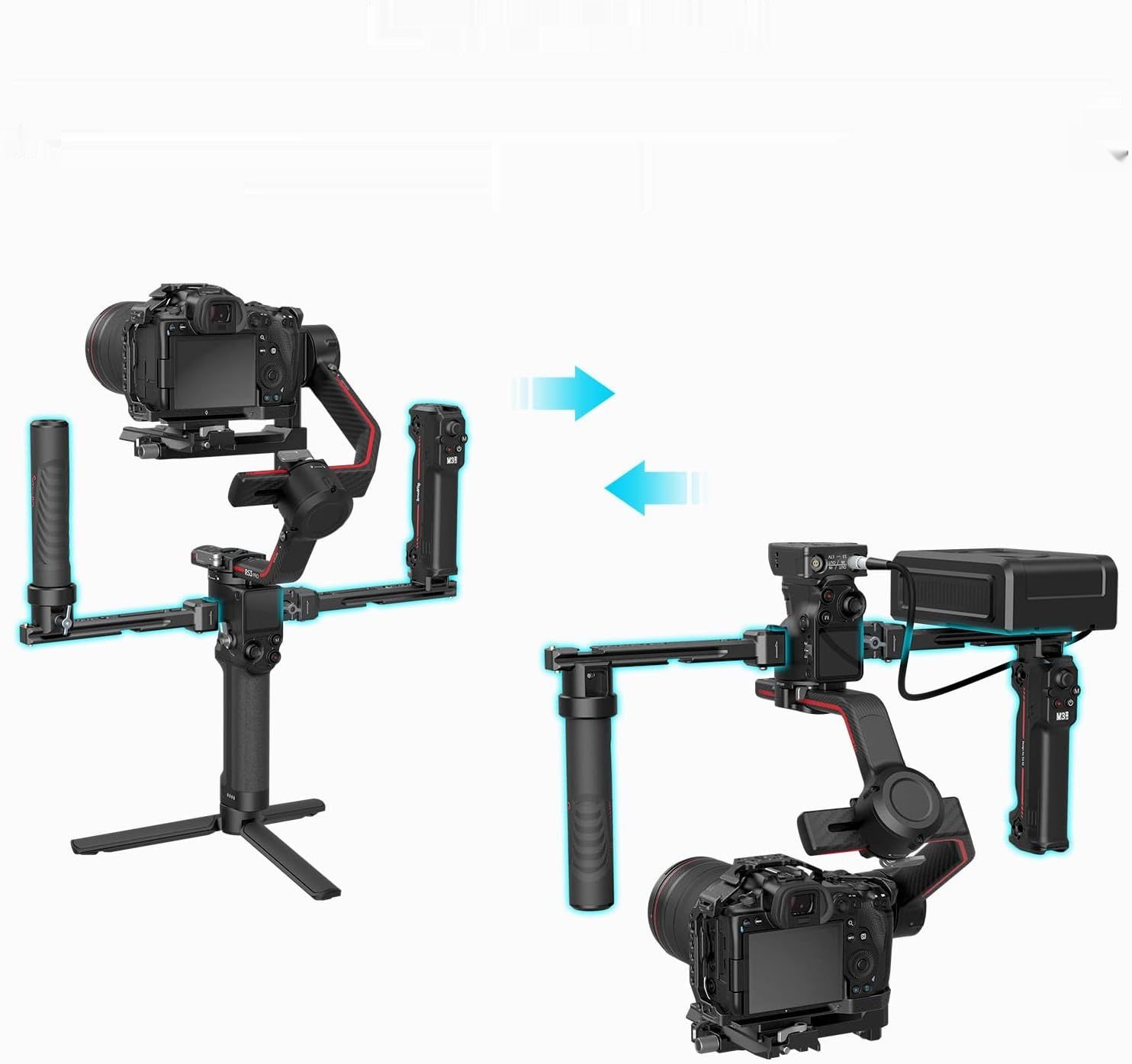 SmallRig Bezprzewodowy Podwójny Uchwyt Sterujący do gimbala DJI RS 3 Pro / RS 2 Gimbal – 3954