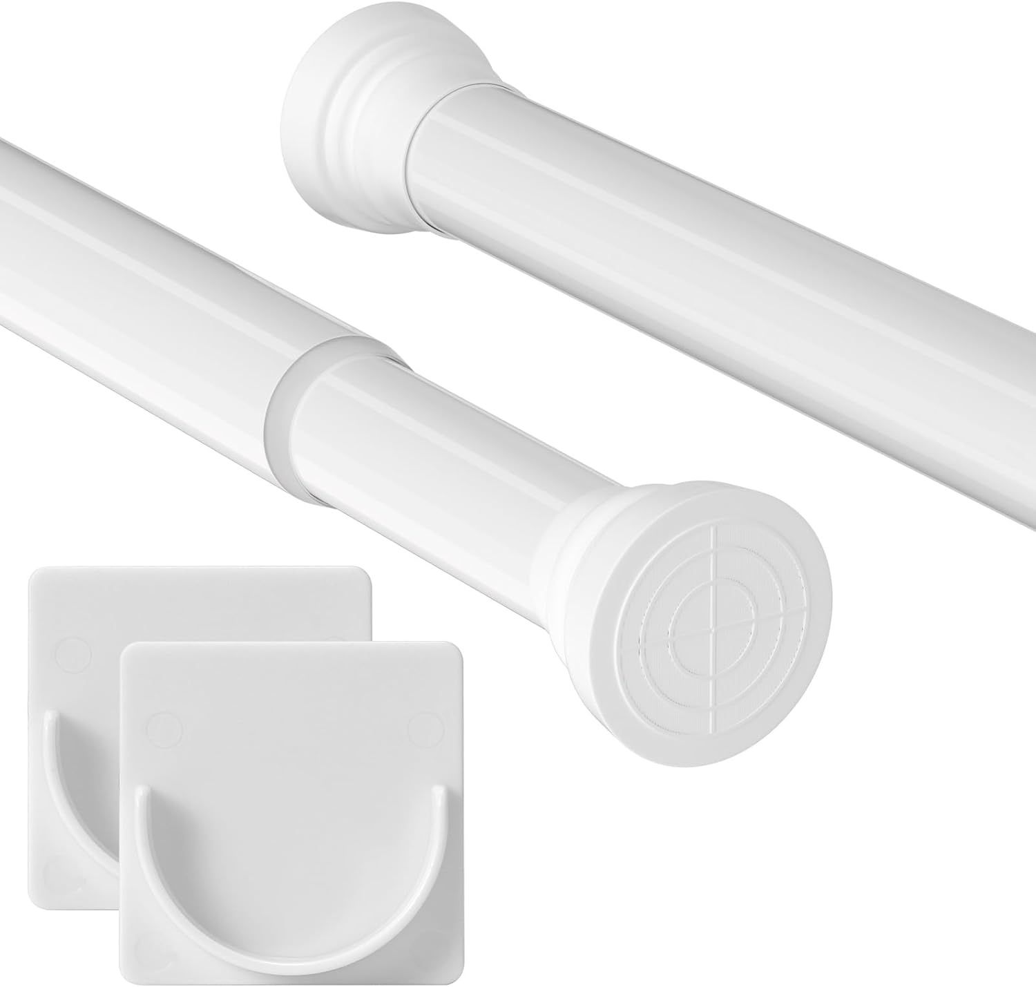 GOOWIN drążek prysznicowy bez wiercenia, teleskopowy metalowy 80–204