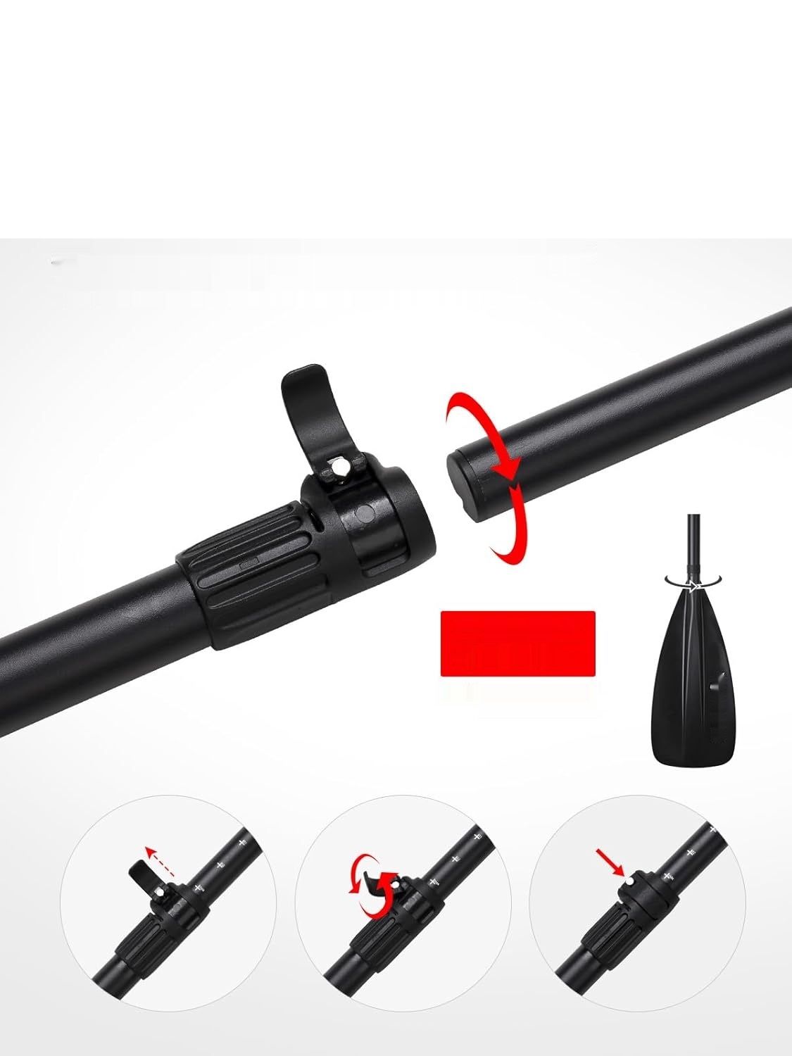 Abahub 2w1 Pagaia SUP/Kajak z aluminium, regulowana 173–213 cm