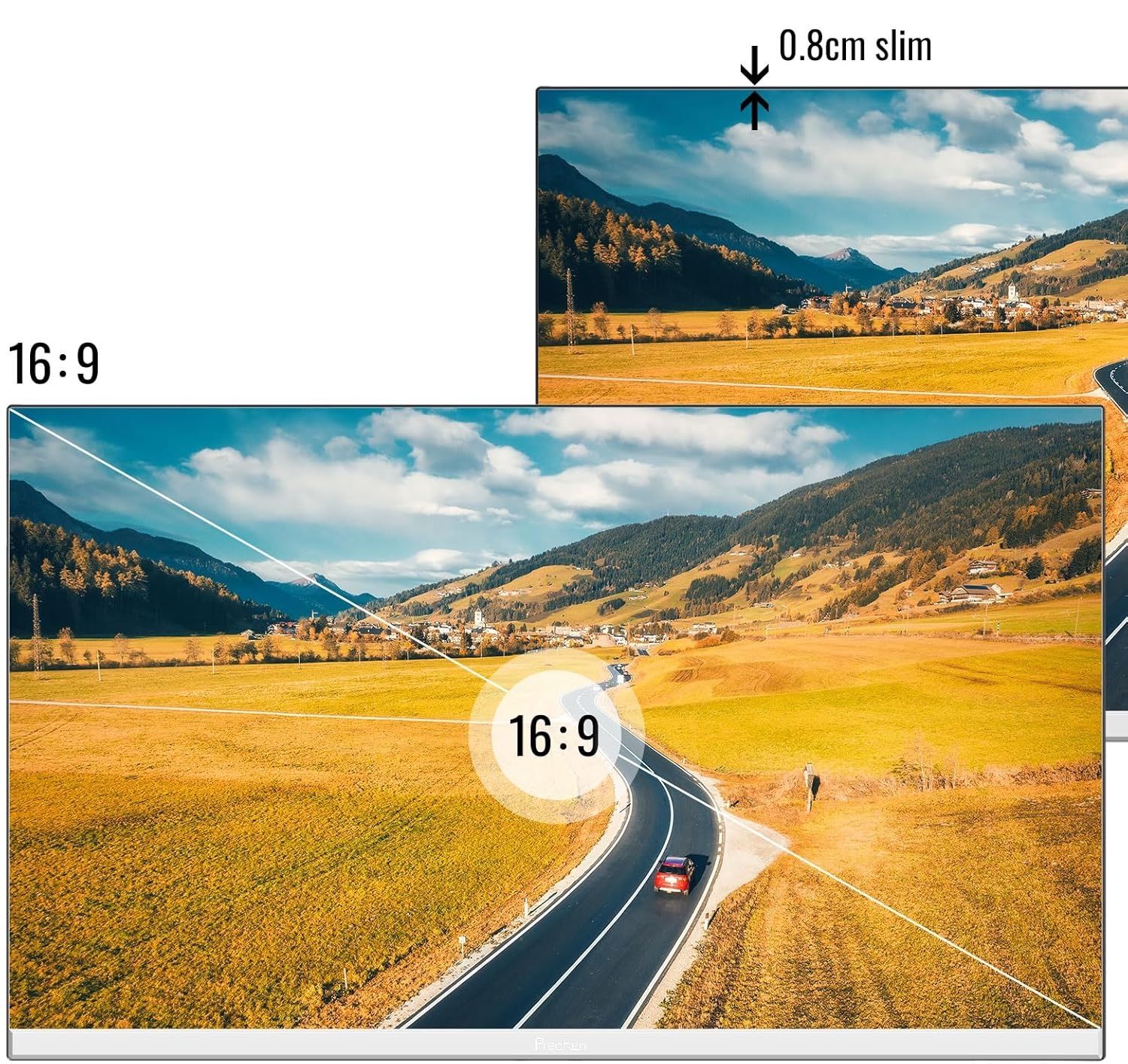 Monitor komputerowy Prechen 24" FHD 1920 x 1080, bezramkowy