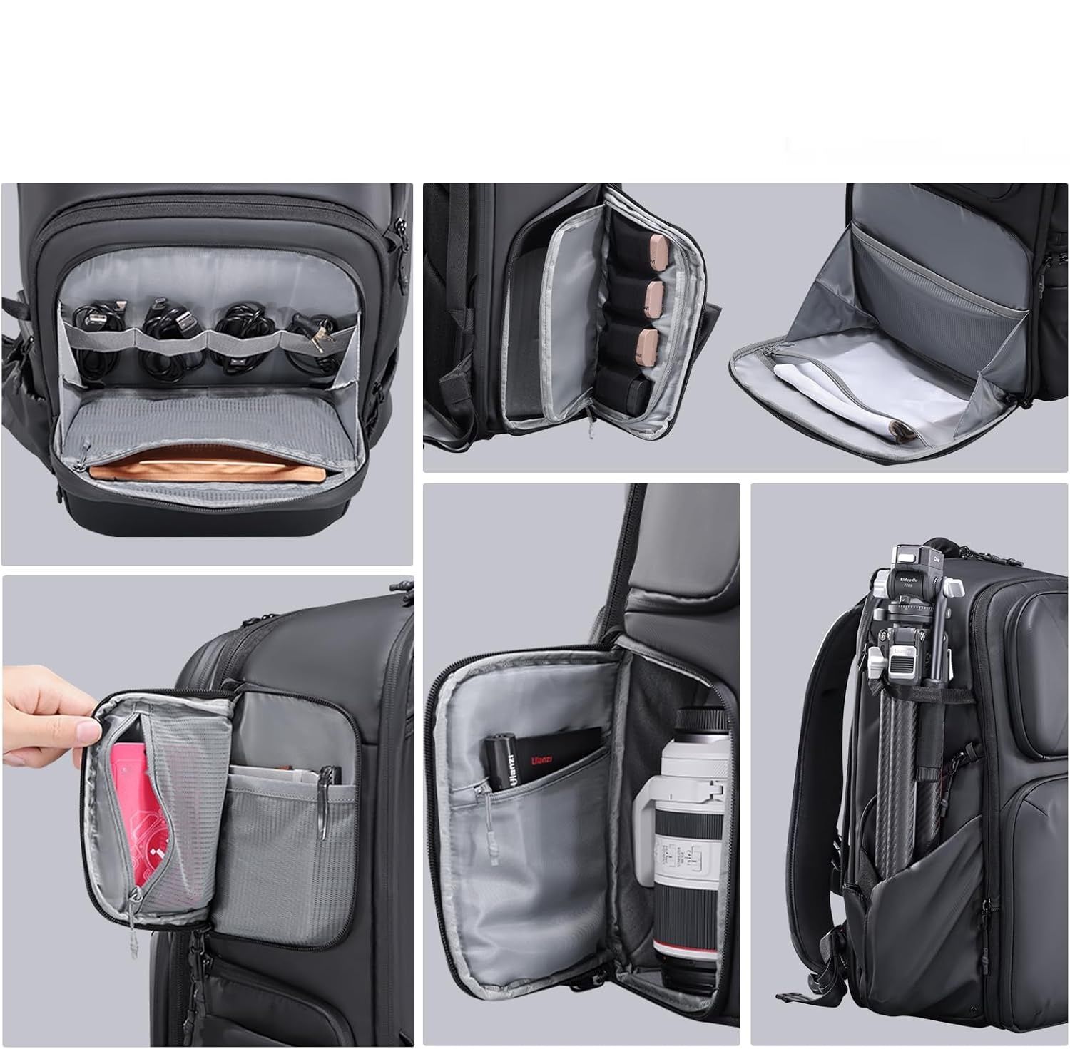 ULANZI BP10 – Plecak na aparat z twardą skorupą 35L, czarny