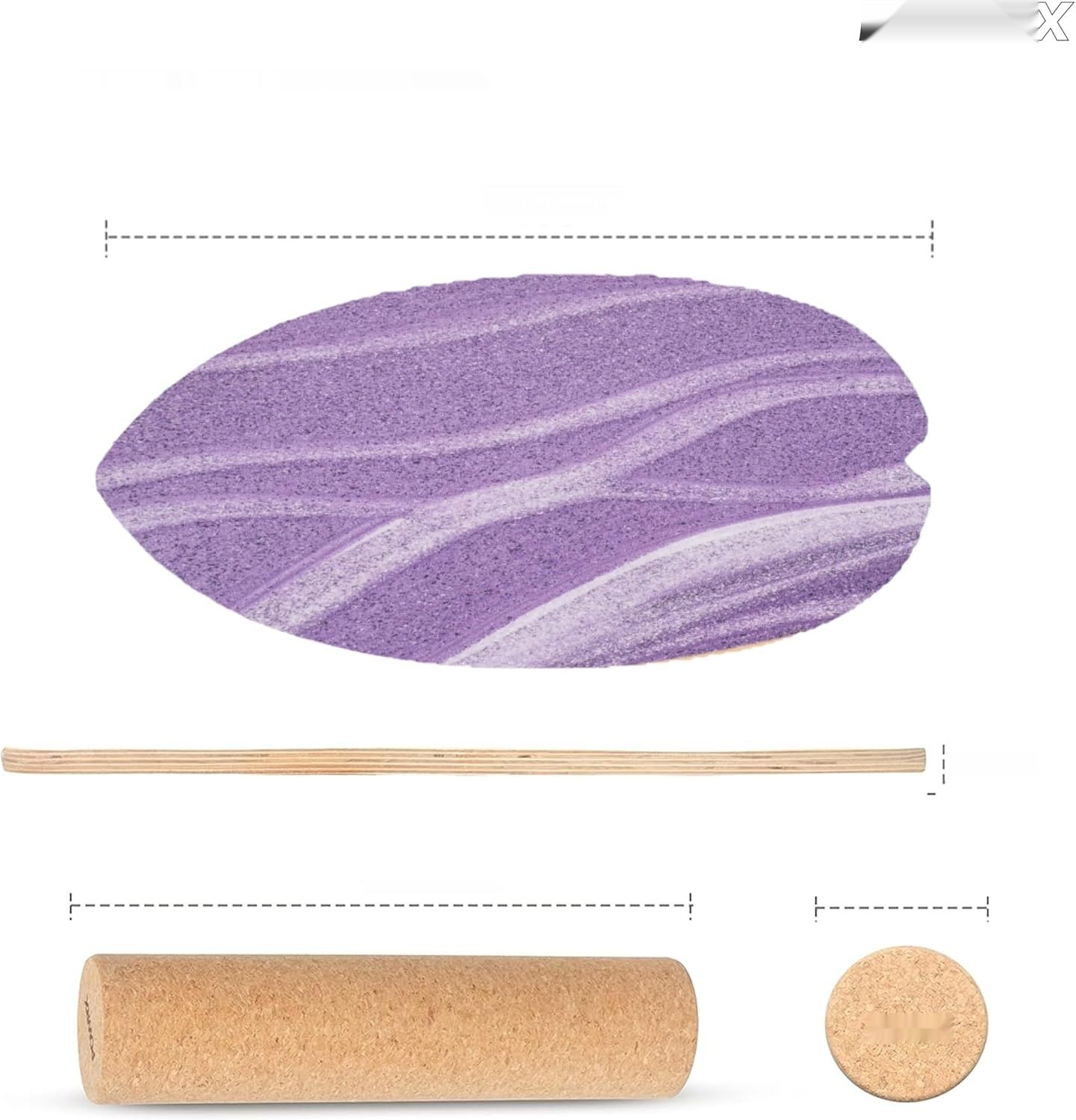 Zmienić FOTO na różowy!!!!       Deska równoważna POWRX z drewna – deska balansowa do treningu surfingω