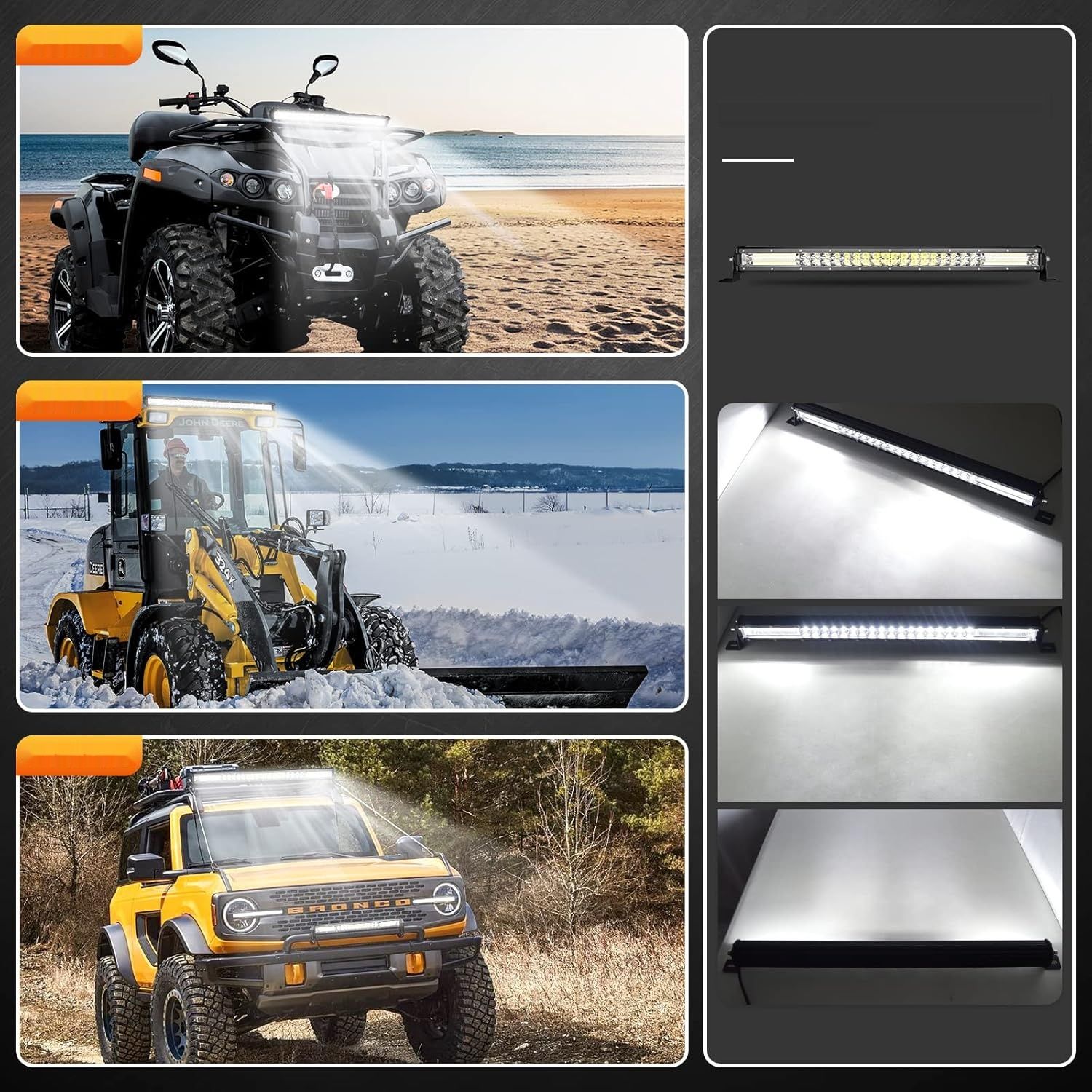 Willpower 24'' 216W LED Light Bar z uchwytem magnetycznym i wiązką przewodów 12V/24V