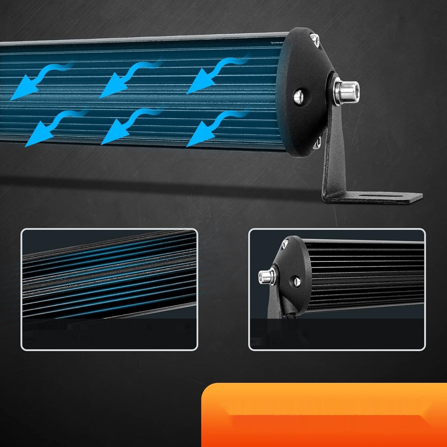 Willpower 24'' 216W LED Light Bar z uchwytem magnetycznym i wiązką przewodów 12V/24V