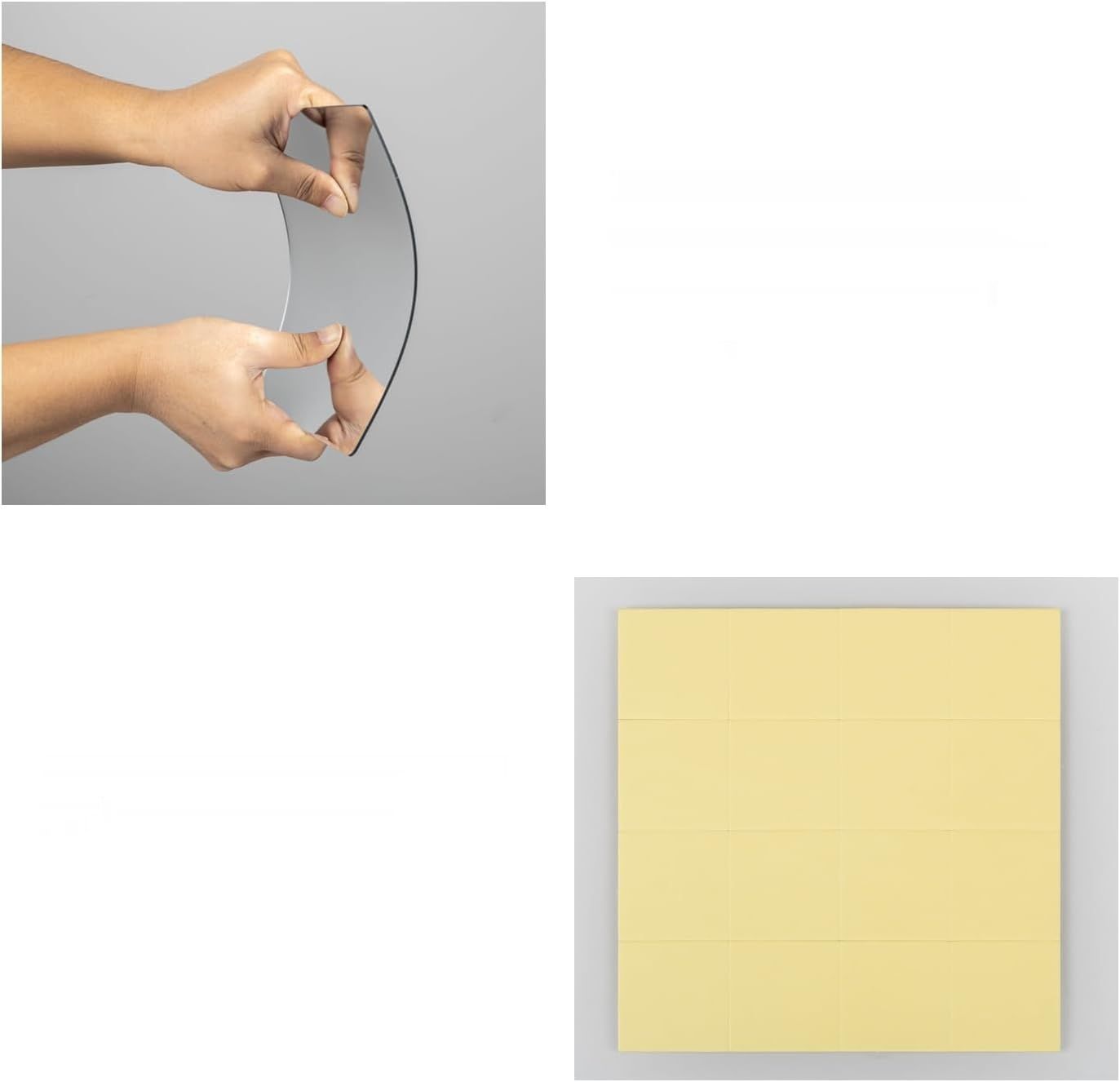 Hode Zestaw 8 Luster Samoprzylepnych z Akrylu 30 x 30 cm – Elastyczne, Bezramkowe