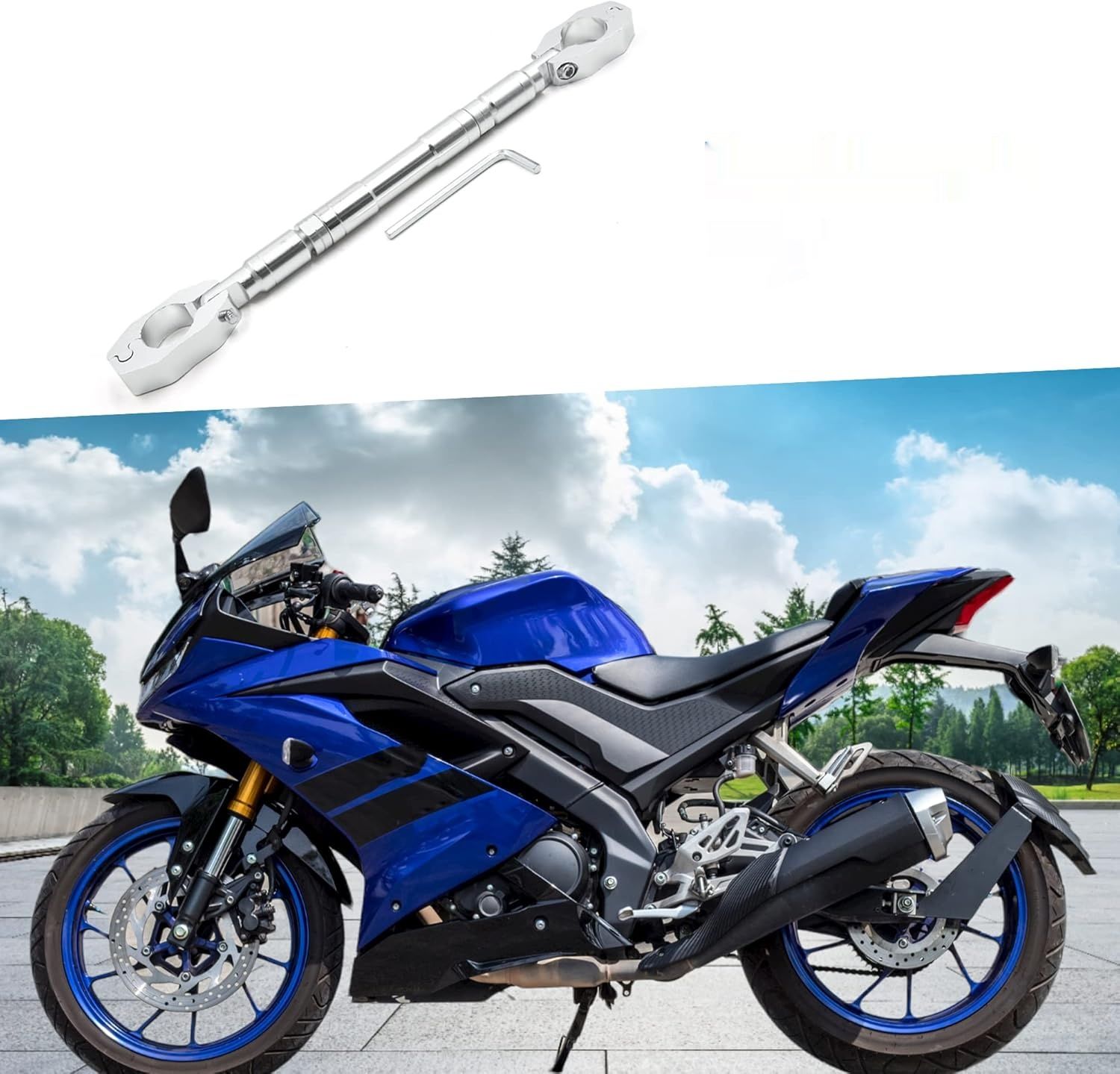 ABSOPRO Moto 7/8 Cal Ręcznie Krzyż Bar Regulowany Krzyż Bar Dźwignia