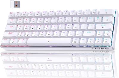 TMKB Technology Mechanical KeyBoard T63 – bezprzewodowa klawiatura mechaniczna 63 klawisze z podświetleniem RGB, biała