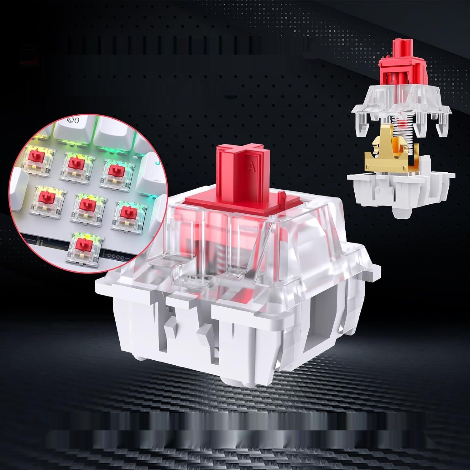 TMKB Technology Mechanical KeyBoard T63 – bezprzewodowa klawiatura mechaniczna 63 klawisze z podświetleniem RGB, biała