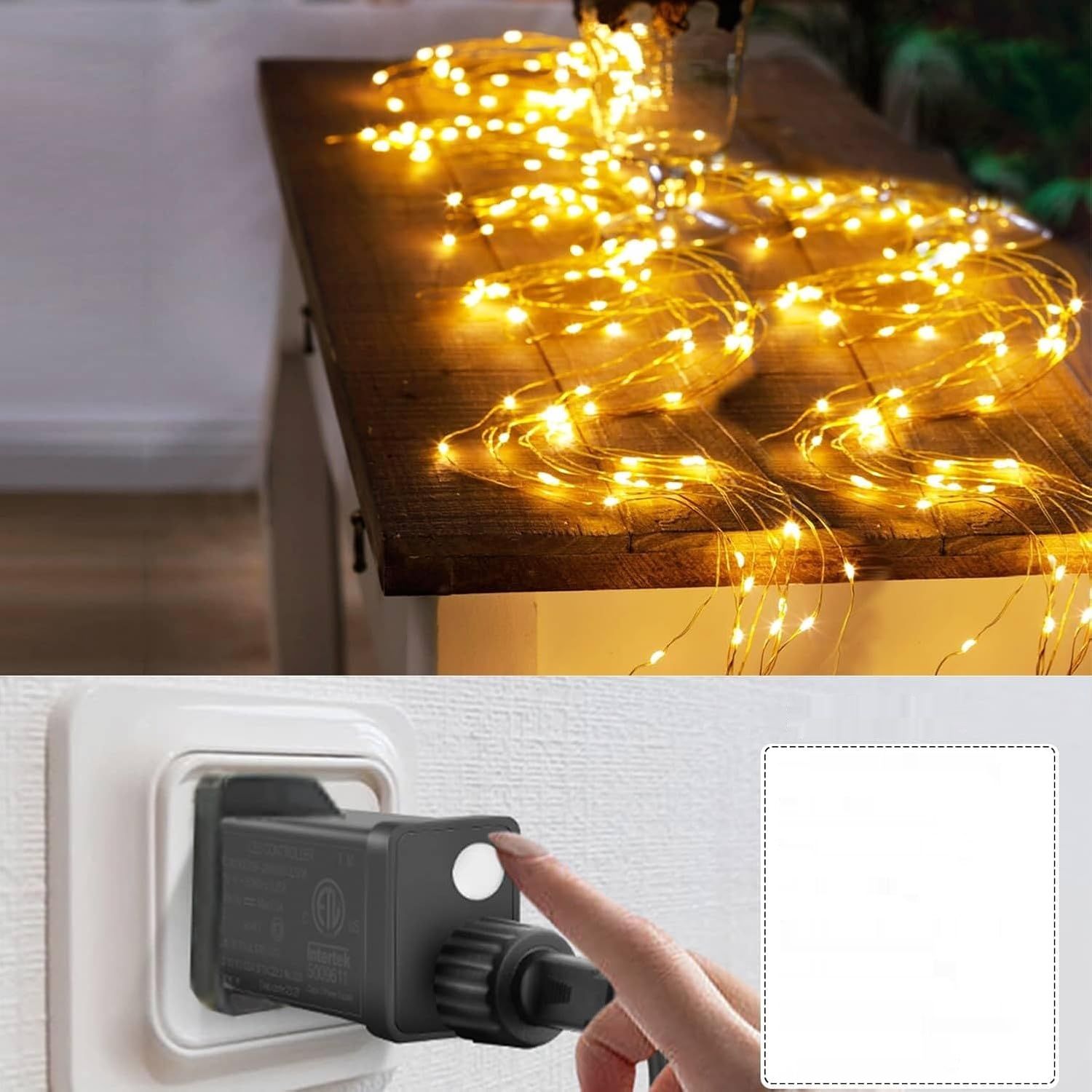 Dekofun Lichtzweif 1 m, 100 LED-ów, oświetlenie świąteczne na prąd