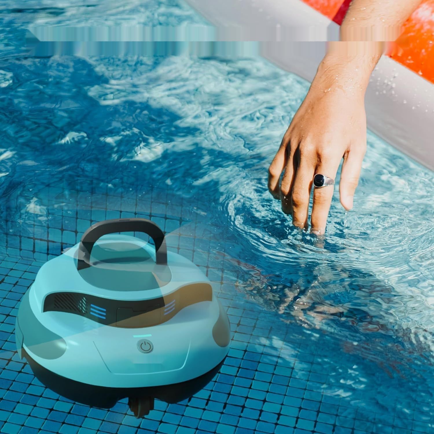 POOLPURE Robot basenowy bezprzewodowy 5000 mAh, IPX8