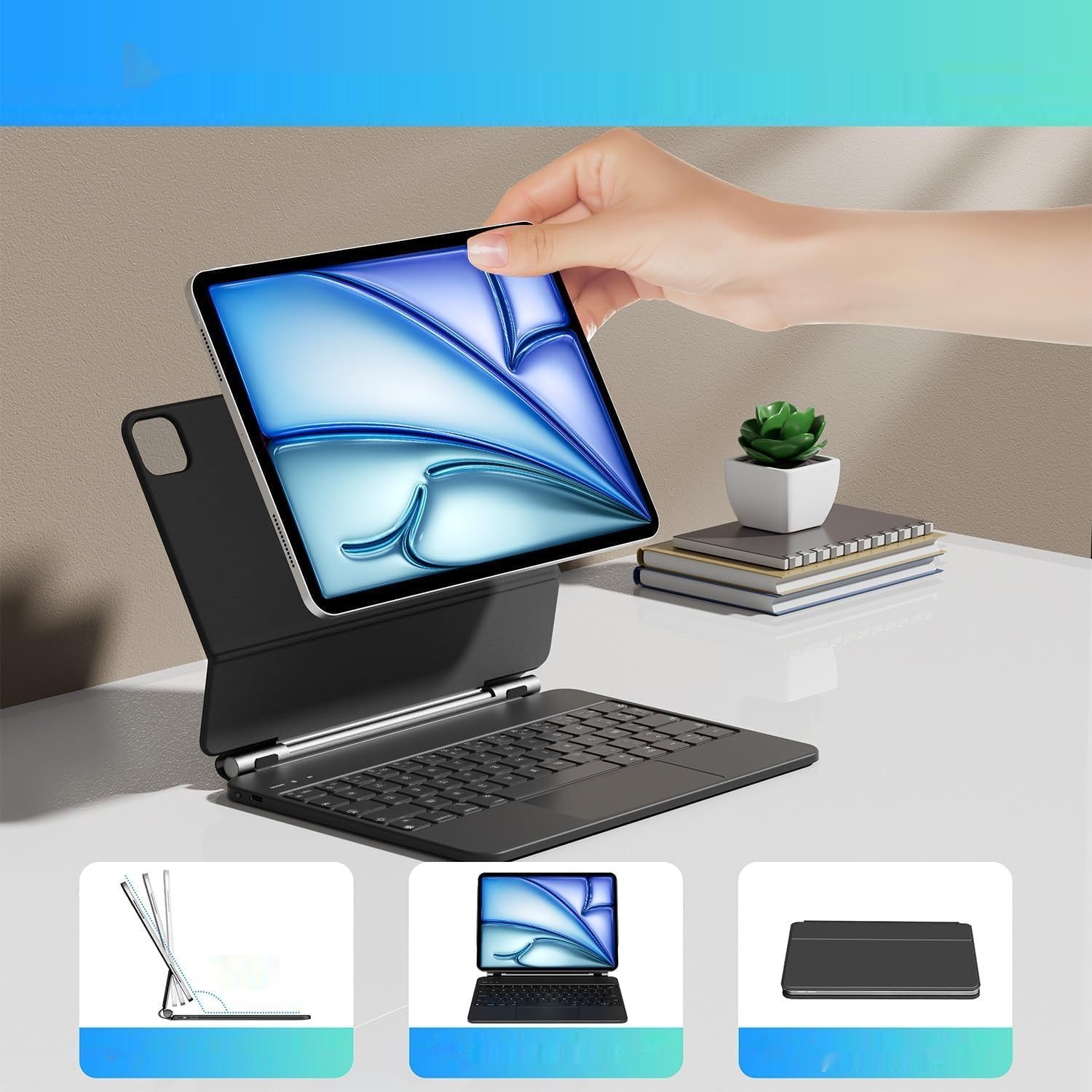 HOU Klawiatura AZERTY z touchpadem do iPad Air