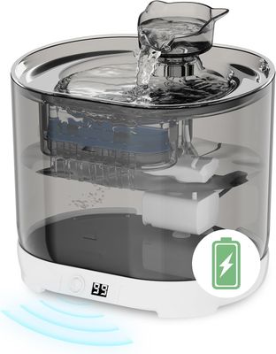 HAPUP Bezprzewodowa Fontanna dla Kotów 2,2 l z czujnikiem ruchu