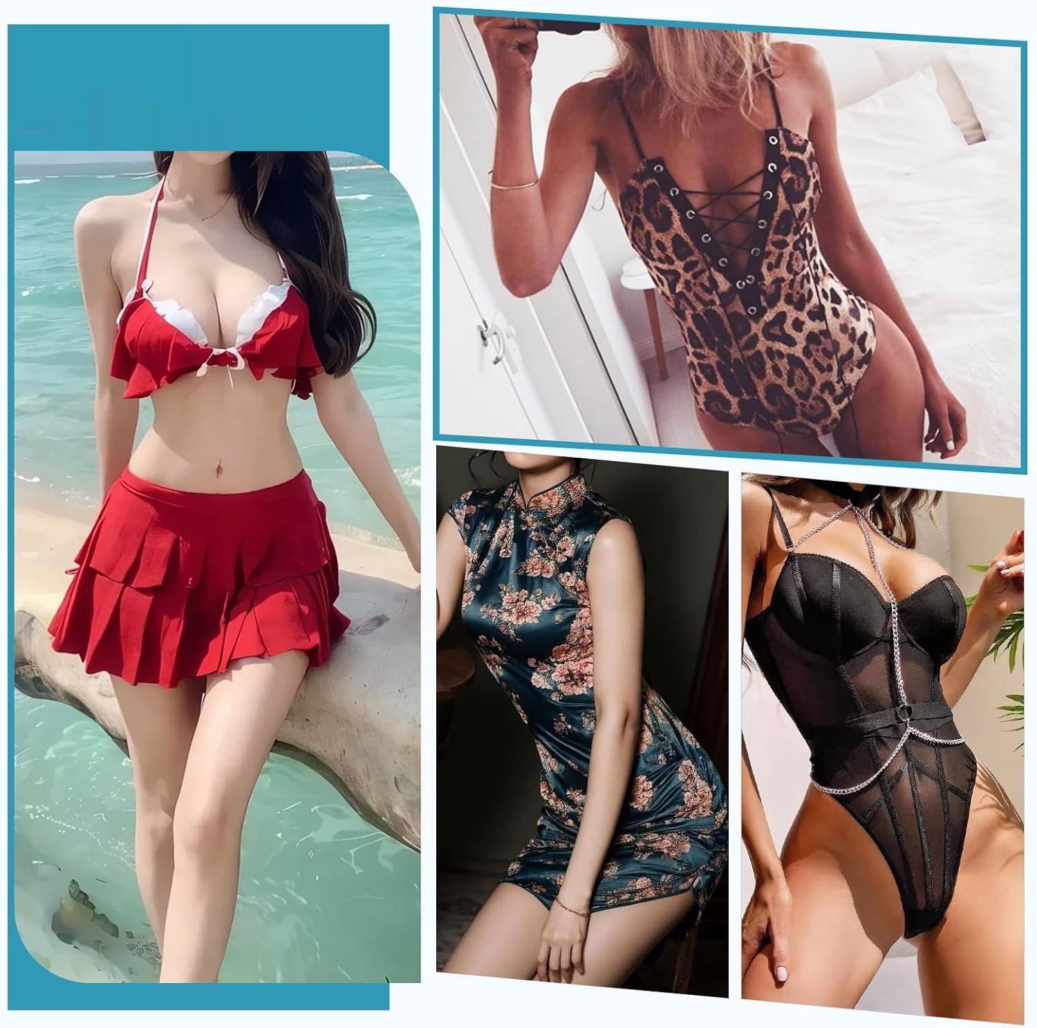 Vnmcry 2.0 Pro Jednoczęściowy strój kąpielowy crossdresser z silikonu, Bronze - A Cup