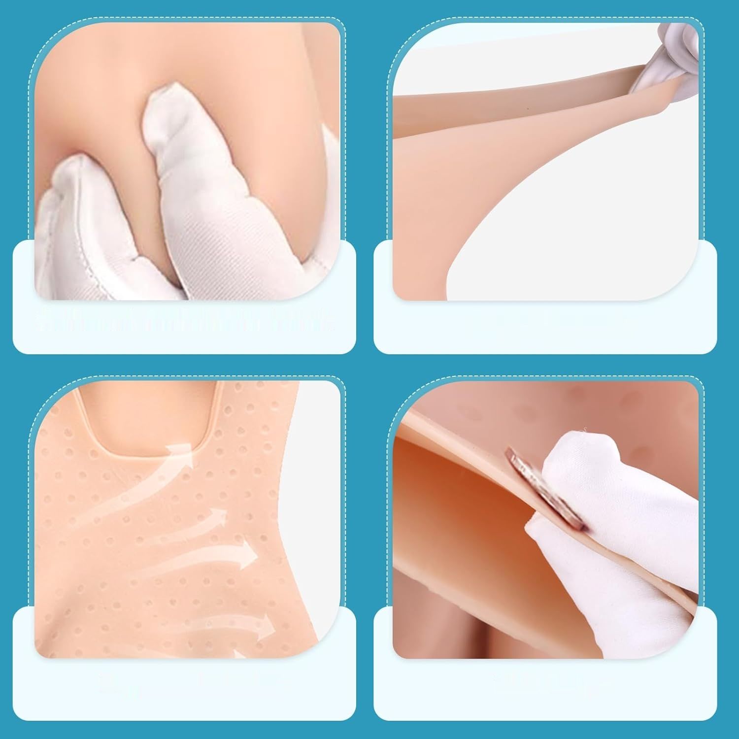 Vnmcry 2.0 Pro Jednoczęściowy strój kąpielowy crossdresser z silikonu, Bronze - A Cup