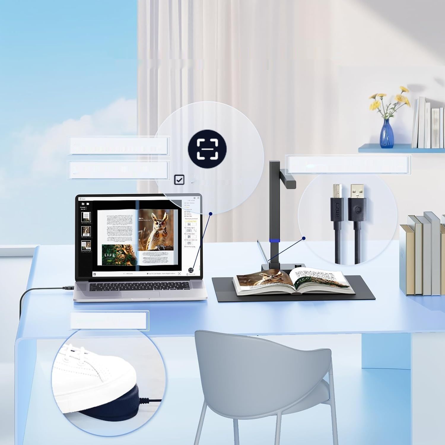 CZUR Shine Ultra 13MP – przenośny skaner dokumentów i książek A3