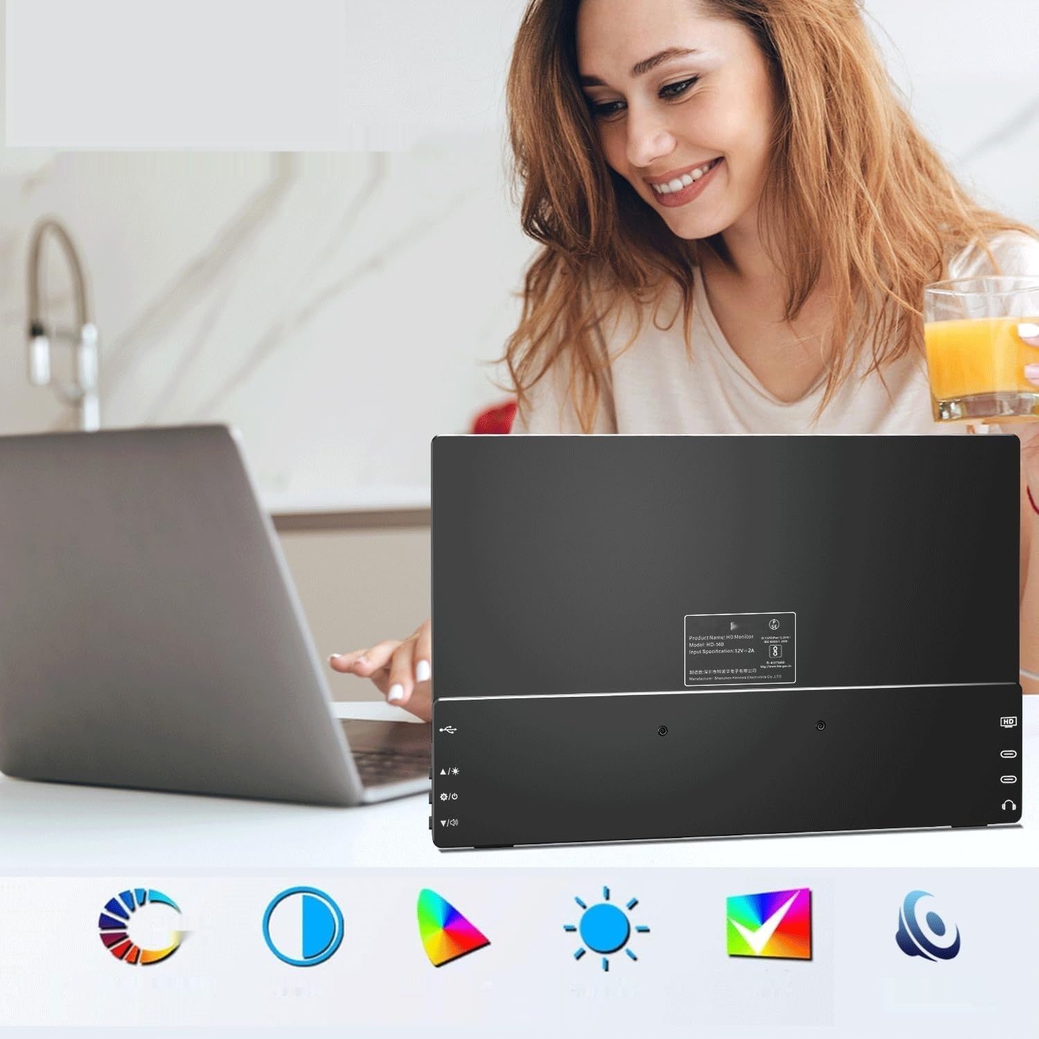 Prechen HD-140 14'' przenośny monitor dotykowy 1920 x 1200 IPS, 100% sRGB, HDMI/USB-C