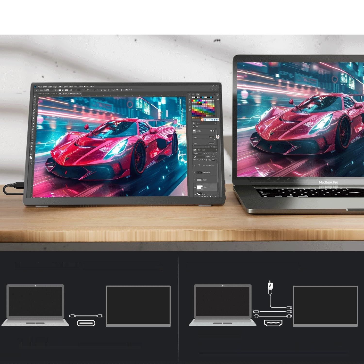 Prechen HD-140 14'' przenośny monitor dotykowy 1920 x 1200 IPS, 100% sRGB, HDMI/USB-C