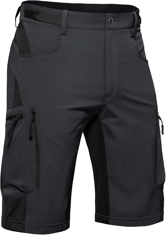 Hiauspor męskie krótkie spodnie rowerowe górskie, szorty rowerowe MTB, Rozmiar: S