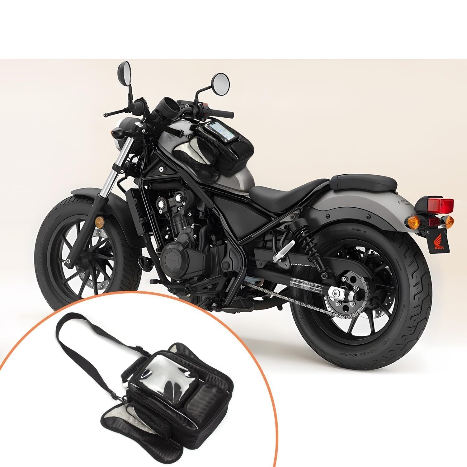 Dracarys Nero – Magnetyczna torba na zbiornik motocykla 10 l