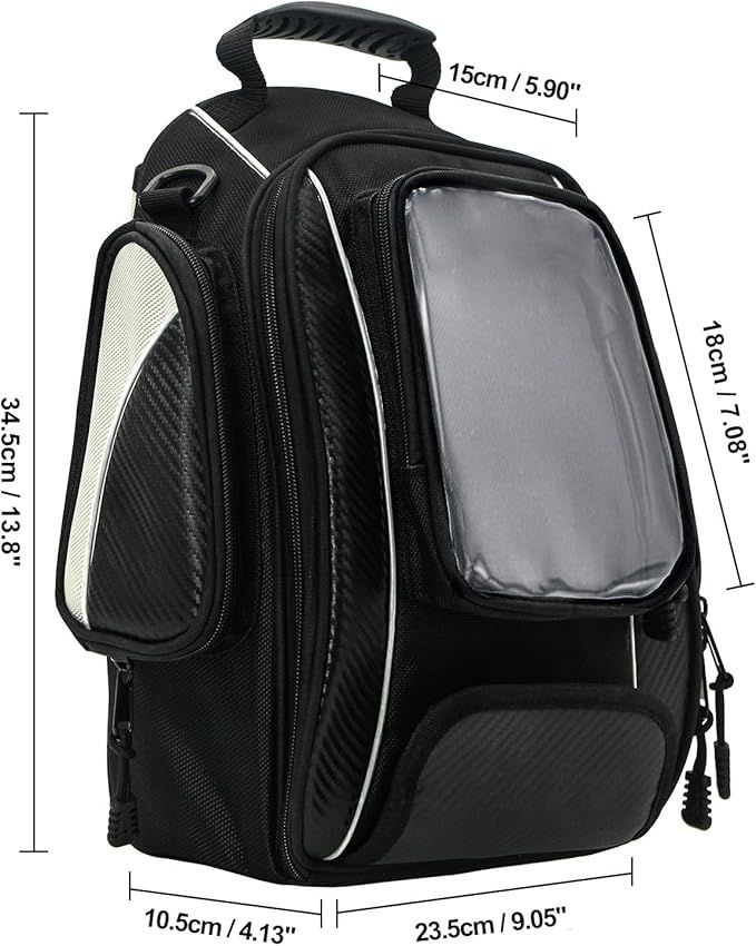 Dracarys Nero – Magnetyczna torba na zbiornik motocykla 10 l