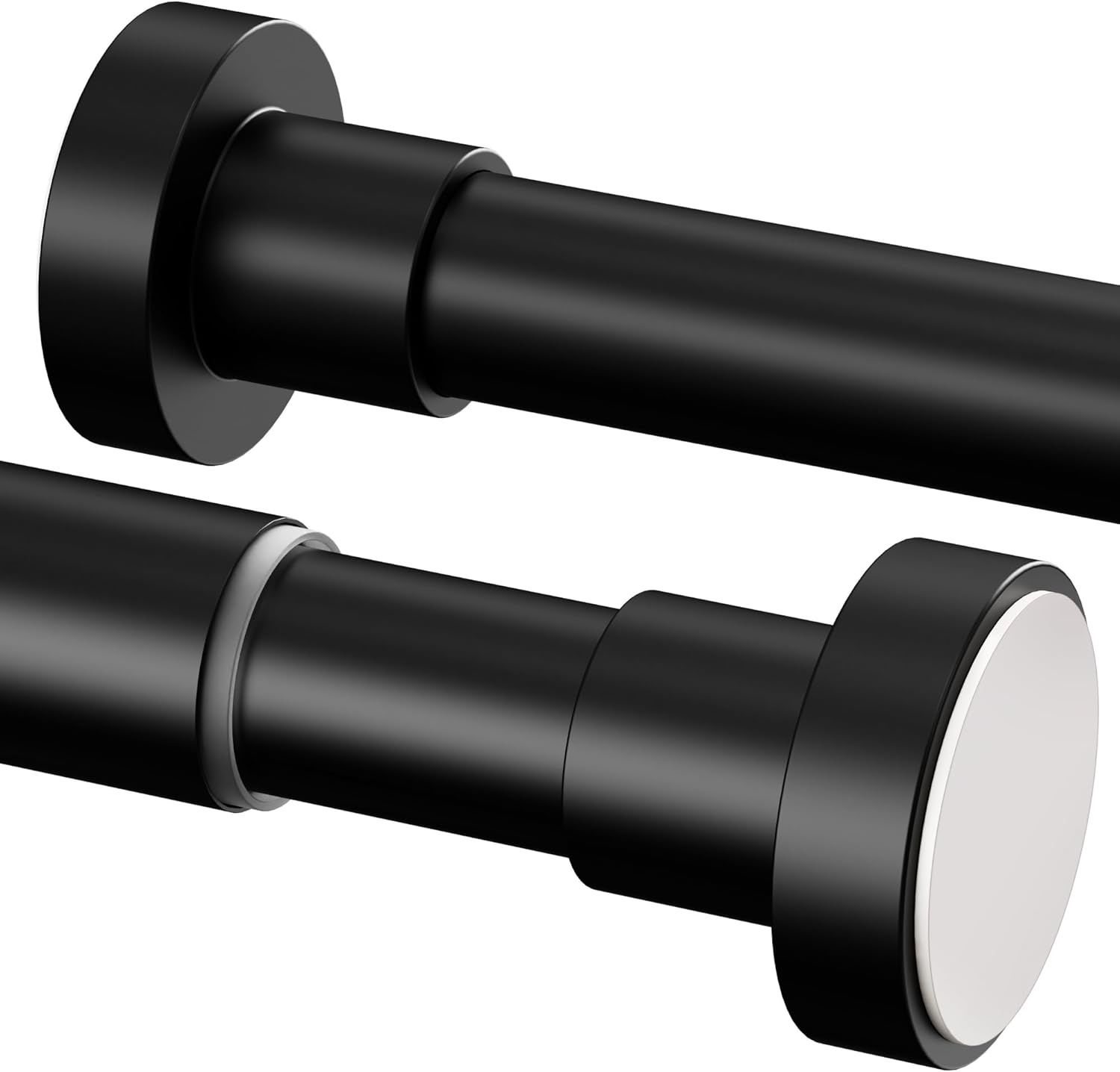 DEVKHN regulowany drążek prysznicowy / garderobiany 69–90 cm, czarny, bez wiercenia