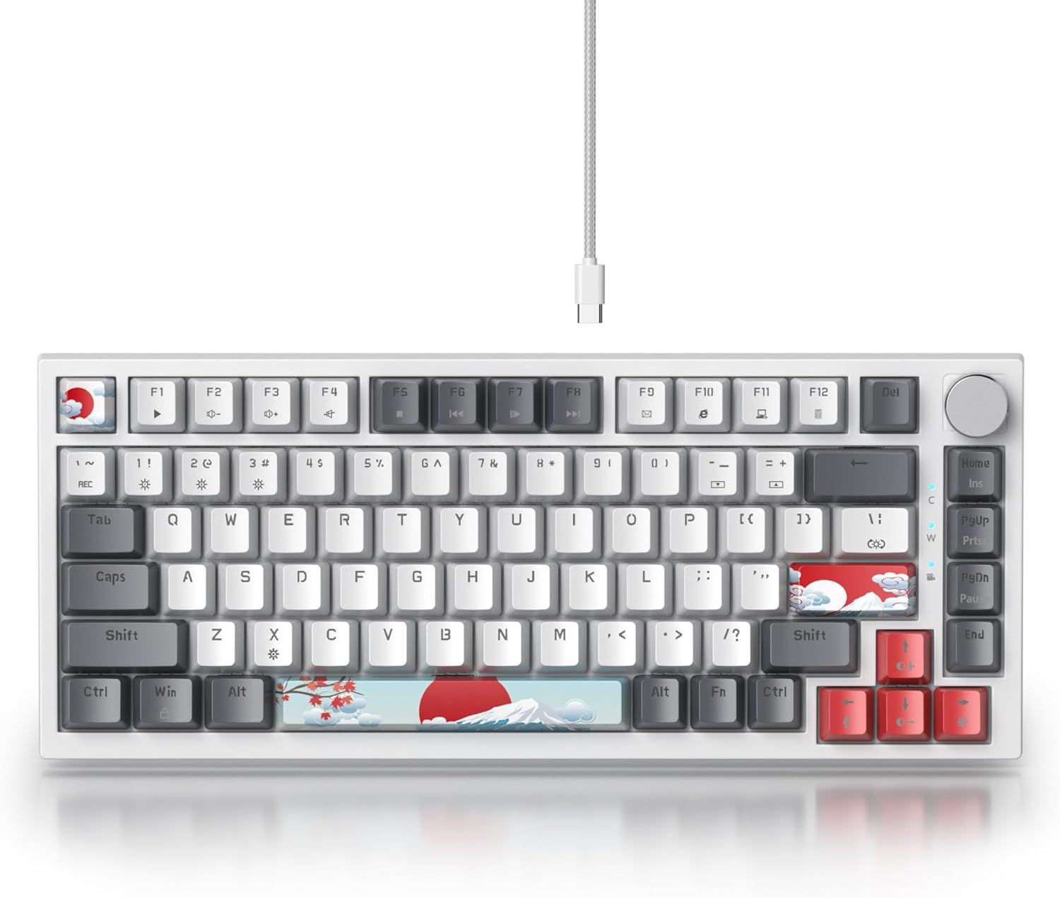 SOLIDEE 75% przewodowa klawiatura mechaniczna gamingowa RGB