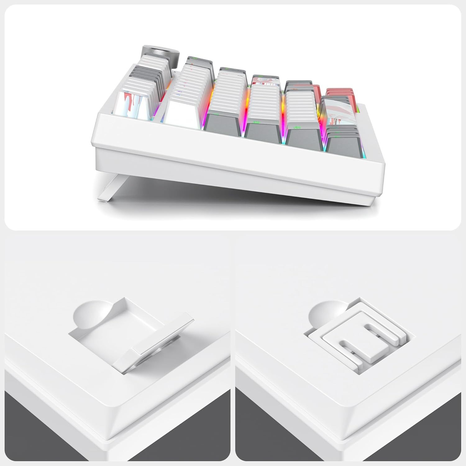 SOLIDEE 75% przewodowa klawiatura mechaniczna gamingowa RGB