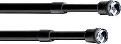 Karnisz bez wiercenia – rozsuwany karnisz bez wiercenia 2 sztuki, 58–85 cm, czarne