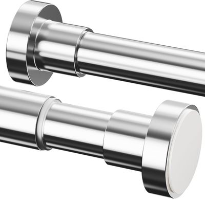 Drążek prysznicowy bez wiercenia GDEVKHN 69–90 cm, srebrna