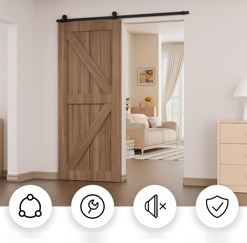 CCJH zestaw szyn do drzwi przesuwnych 6,6 FT/201 cm