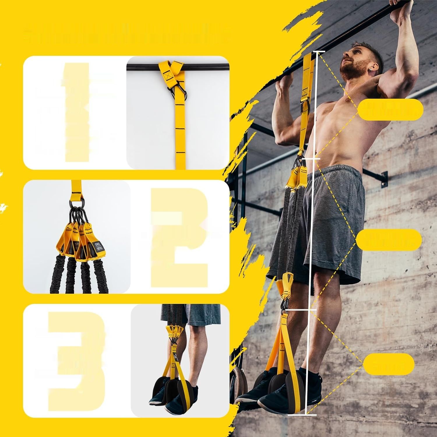 COFOF pasy do podciągania, wytrzymałe taśmy oporowe do podciągania z