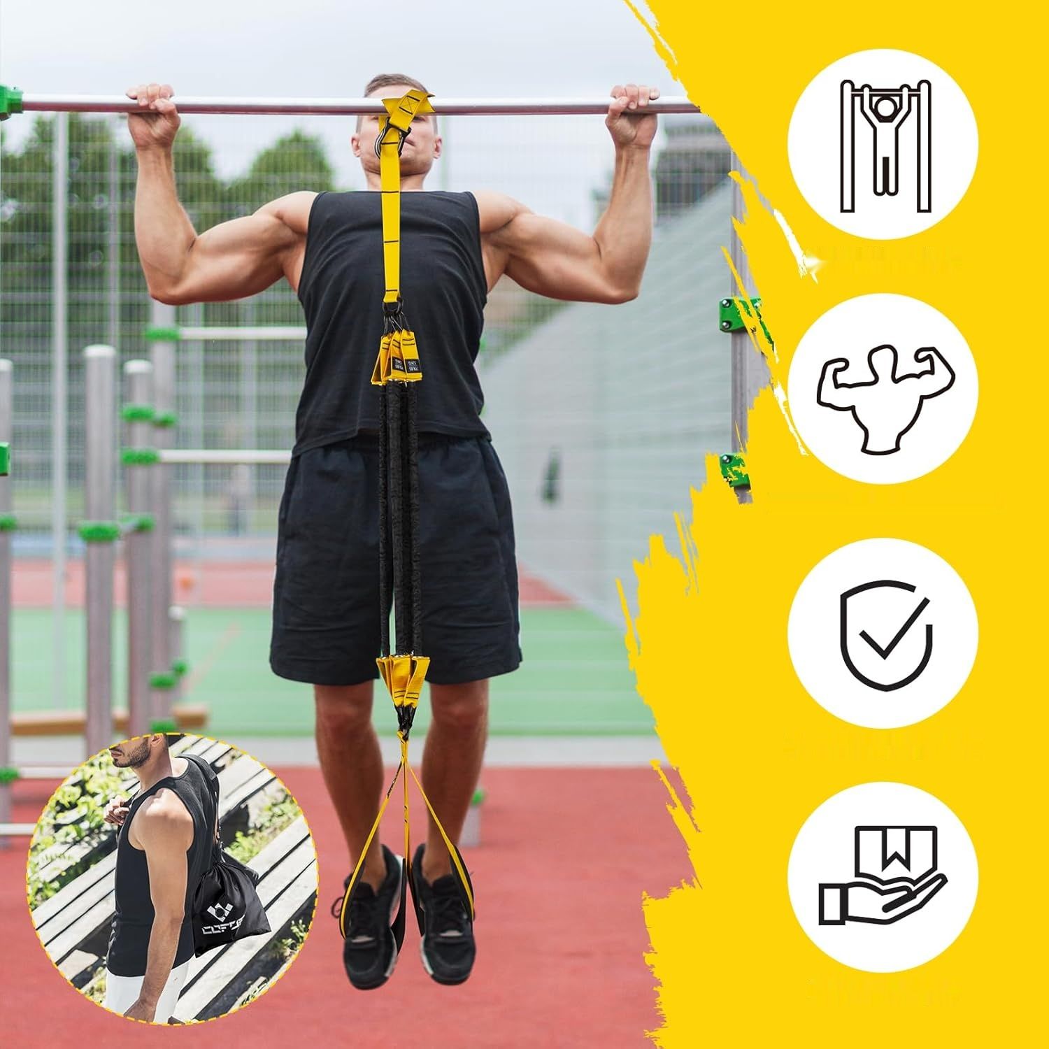 COFOF pasy do podciągania, wytrzymałe taśmy oporowe do podciągania z