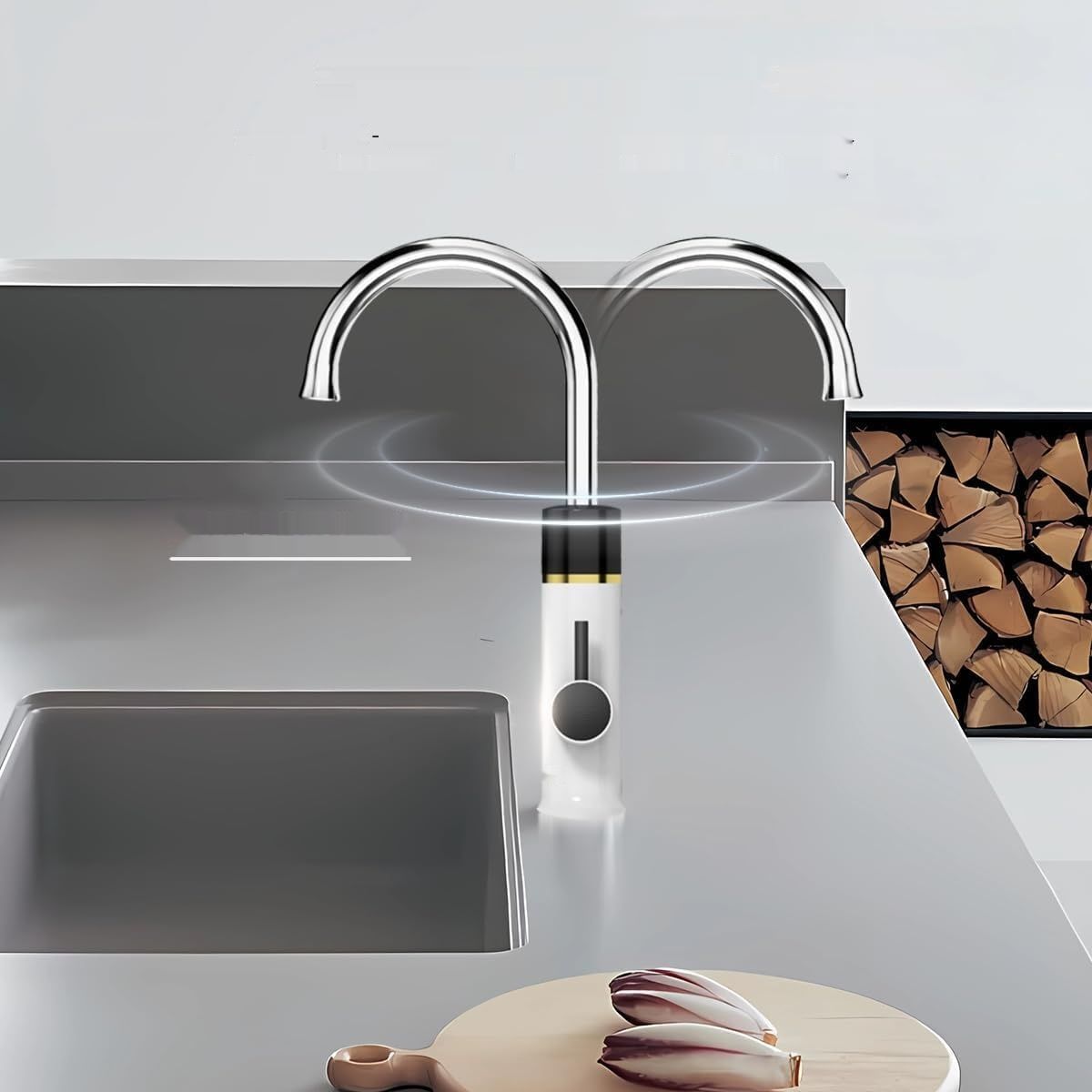 Briwellna Elektryczna Bateria z Natychmiastowym Podgrzewaczem Wody 220V, z Wyświetlaczem Cyfrowym (Biała)