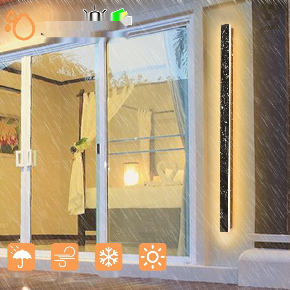 Zewnętrzna długa lampa ścienna LED 25 W z pilotem ZTWLEED, IP65, 120 cm