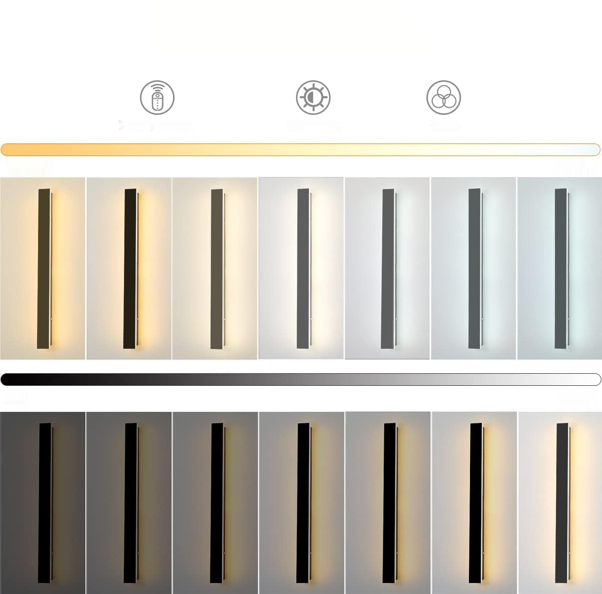 Zewnętrzna długa lampa ścienna LED 25 W z pilotem ZTWLEED, IP65, 120 cm