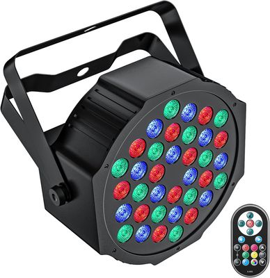 RGB LED Par Strahler 72W z pilotem i DMX 7CH – reflektor sceniczny 36 LED