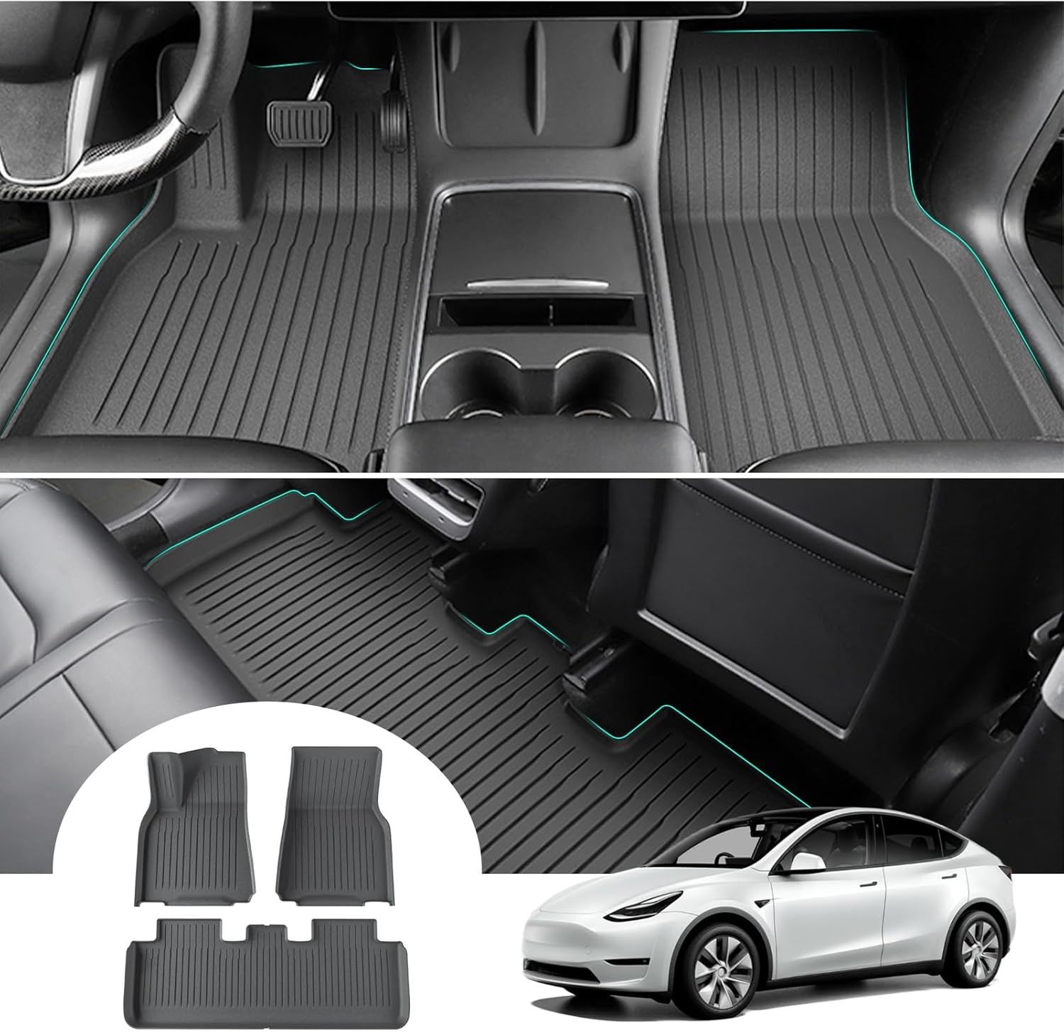 Dywaniki podłogowe GAFAT Tesla Model Y 2024 2023–2021