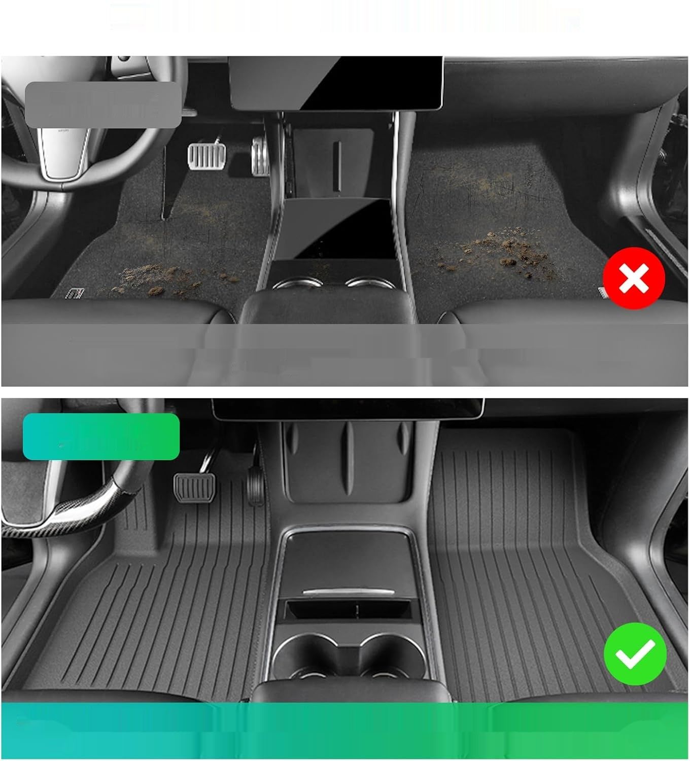 Dywaniki podłogowe GAFAT Tesla Model Y 2024 2023–2021