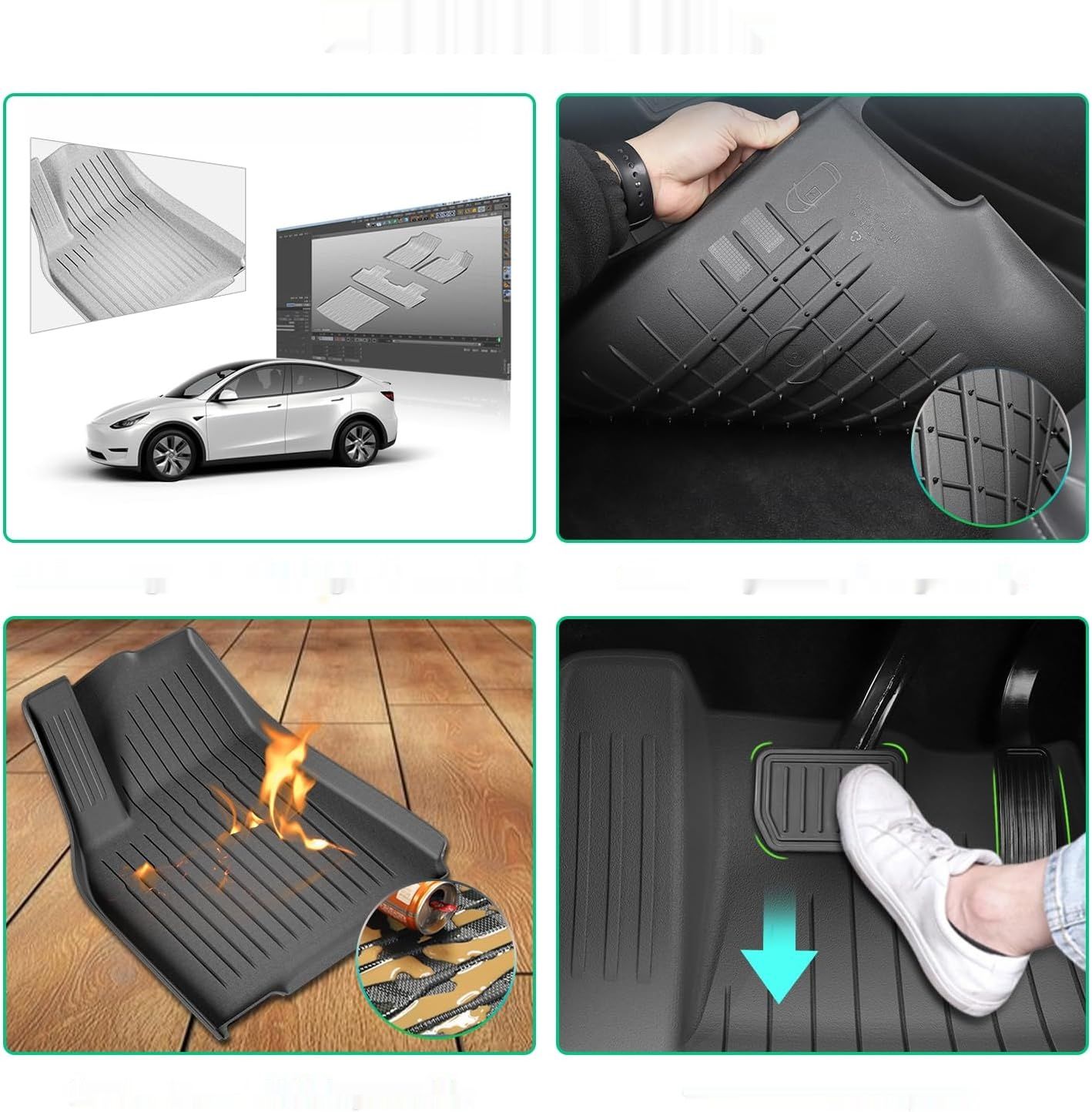 Dywaniki podłogowe GAFAT Tesla Model Y 2024 2023–2021