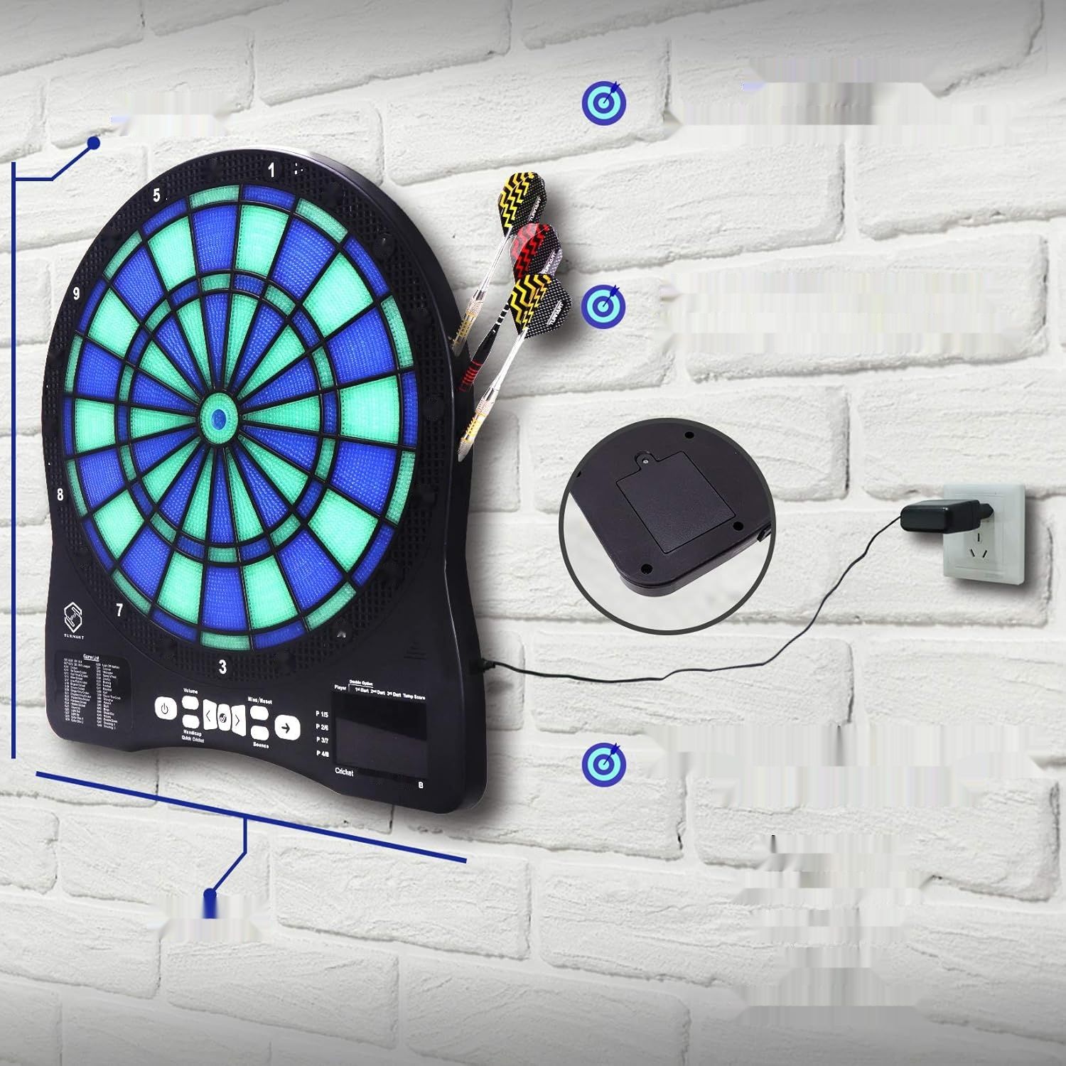 Turnart Elektroniczna tarcza do darta 2023, elektroniczna tarcza z pod