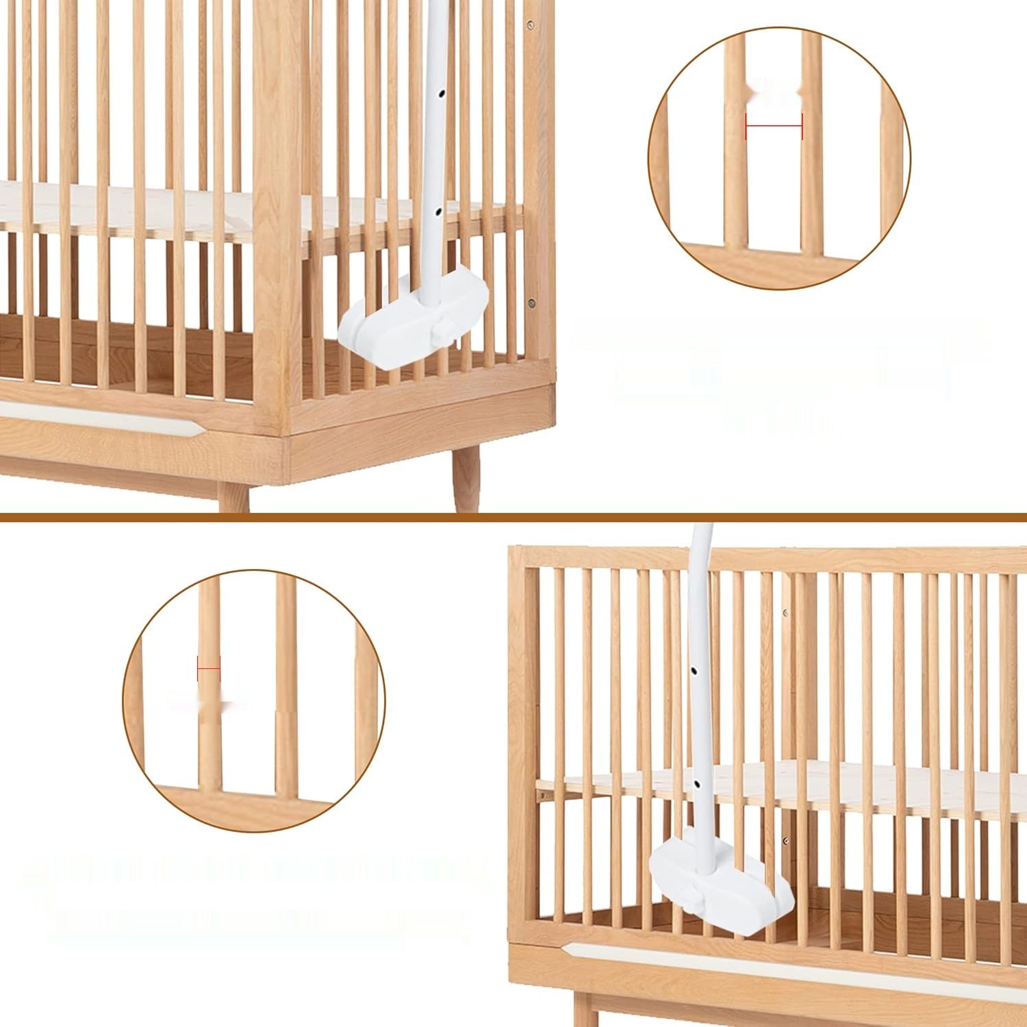 GAESHOW – regulowany stojak do baldachimu i moskitiery do łóżeczka dziecięcego