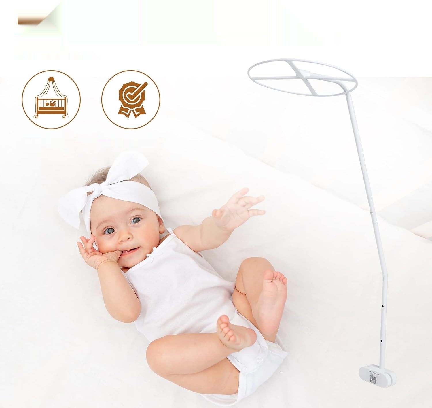 GAESHOW – regulowany stojak do baldachimu i moskitiery do łóżeczka dziecięcego