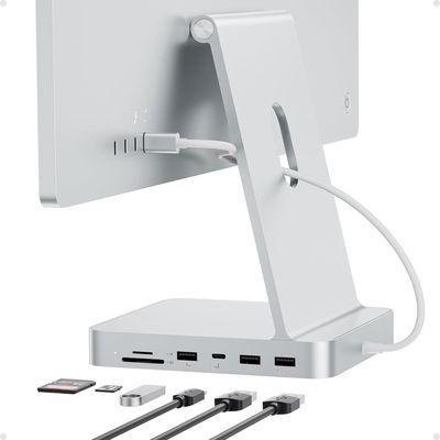 USB-C HUB 7 w 1 dla iMac 24" 2021/2023/2024 PULWTOP (M1/M3/M4) z obudową na M.2 NVMe/SATA SSD – Silver
