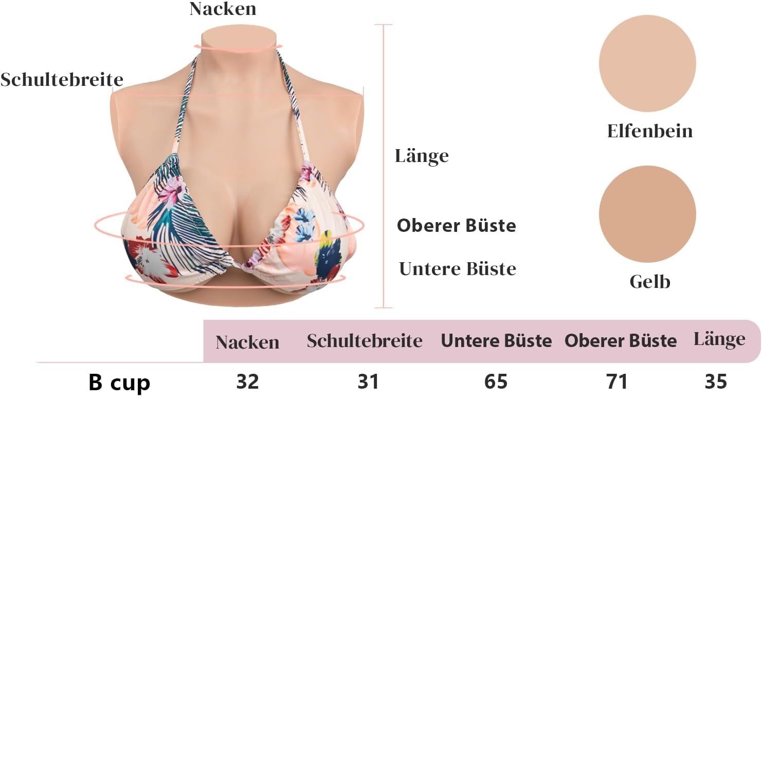 KUMIHO silikonowe piersi B Cup – realistyczne piersi dla crossdresserów i po mastektomii