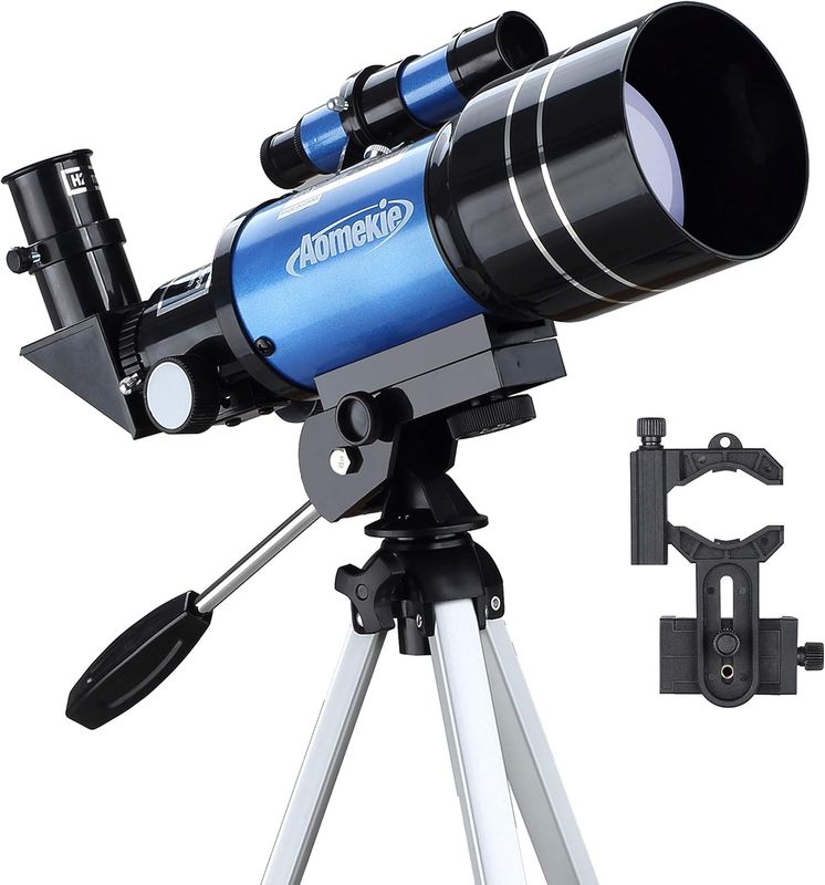 Aomekie 70/300 – teleskop astronomiczny dla początkujących dzieci z adapterem do smartfona