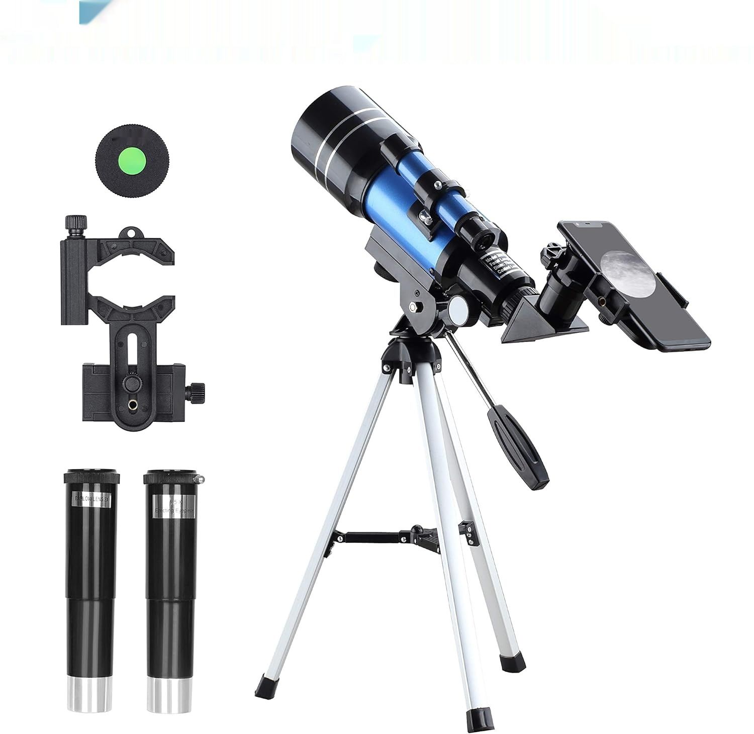 Aomekie 70/300 – teleskop astronomiczny dla początkujących dzieci z adapterem do smartfona