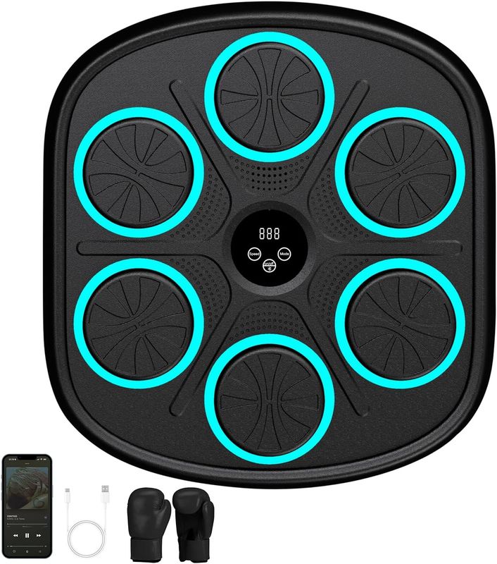 Music Boxing Machine AHWOiHS QJBYIC81 – Muzyczna maszynka bokserska na ścianę z rękawicami