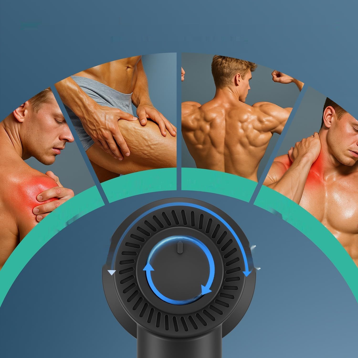 VOYOR-HEALTH CM410 – Elektryczny masażer antycellulitowy z 5 głowicami, bezprzewodowy, czarny