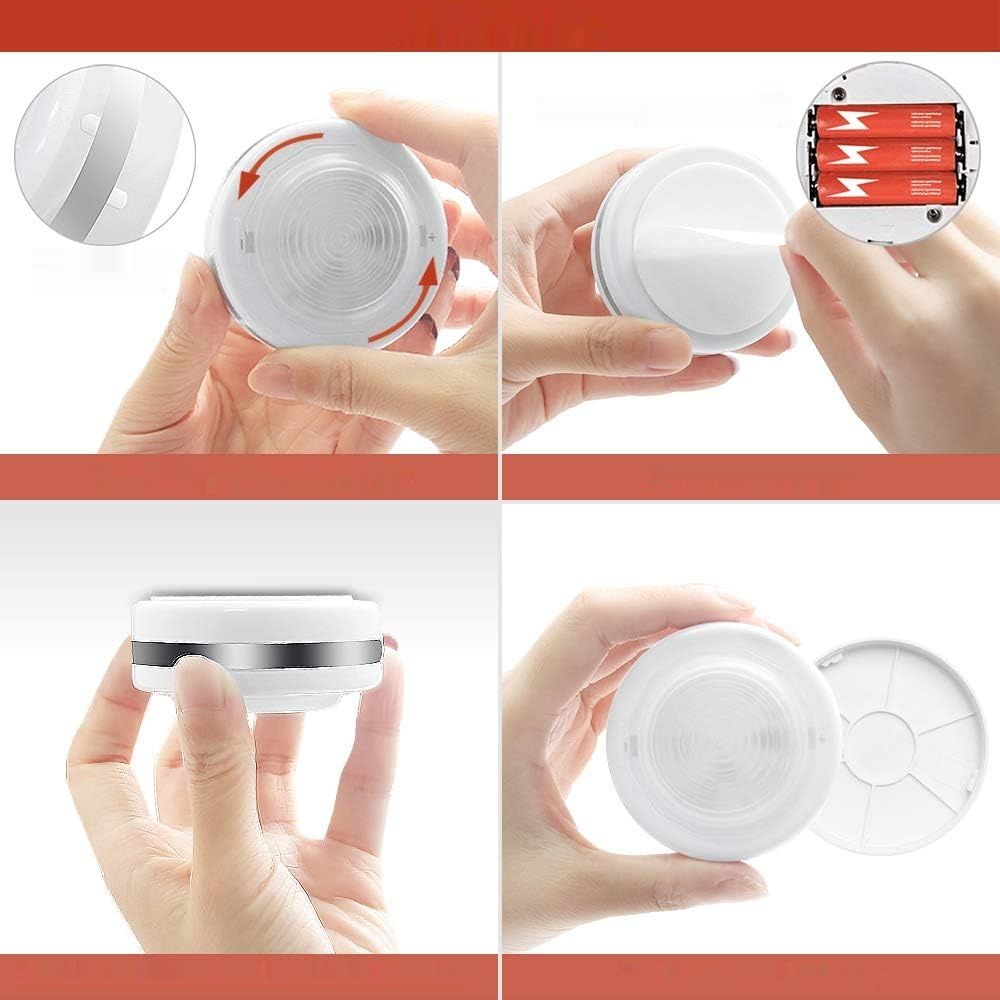 Lampki do szafek Cadrim, lampka LED na schody z pilotem, zestaw 6 sztу