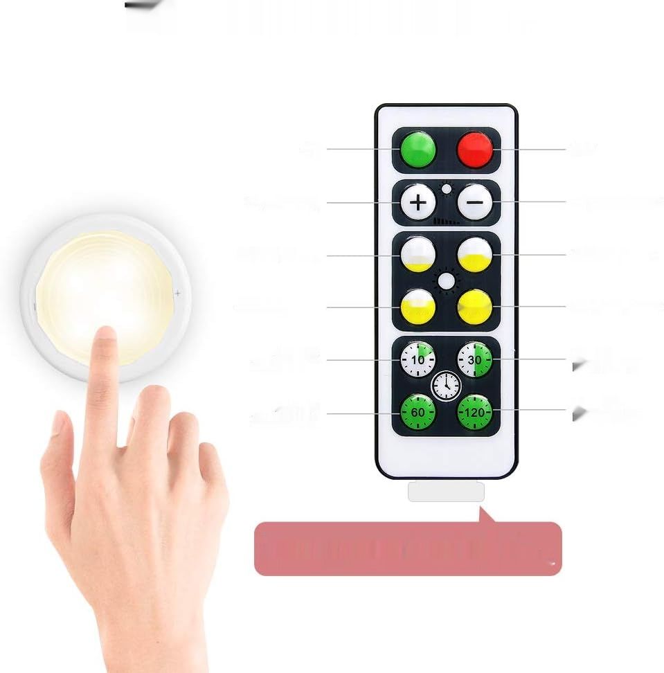 Lampki do szafek Cadrim, lampka LED na schody z pilotem, zestaw 6 sztу